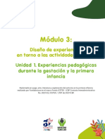 Unidad 1 - Modulo 3 Experiencias Pedagógicas Durante La Gestación y La Primera Infancia