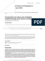 Comprendre Les Enjeux Des Stratégies D'apprentissage Pour Devenir Enseignant de FLE