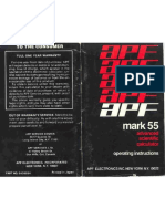 APF Mark 55 Electronic Calculator Manual