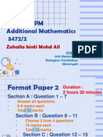 Seminar SPM Additional Mathematics 3472/2: Zuhaila Binti Mohd Ali