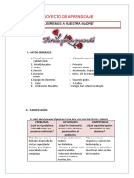 PROYECTO DE APRENDIZAJE Dia de La Madre