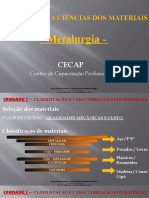 Introdução A Ciências Dos Materiais1 (Seleção de Materiais - Gusa - Fofo)