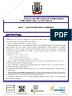 Agente Administrativo Auxiliar SÃO JOSÉ DOS AUSENTES