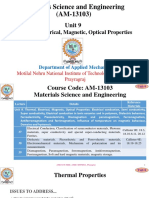 Unit 9. Thermal, Electrical, Magnetic and Optical Properties