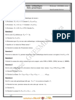 Série Corrigée de Révision - Math Suites Arithmétiques Suites Géometriques - 2ème Economie & Gestion (2011-2012) Mme GUESMIA Aziza