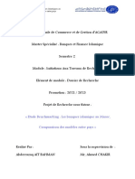 Etude Benchmarking: Les Banques Islamique Au Maroc, Comparaison Des Modèles Entre Pays