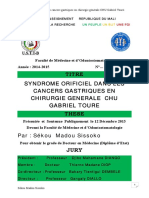 Syndrome Orificiel Dans Les Cancers Gastriques en Chirurgie Generale Chu Gabriel Toure