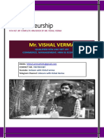 Entrepreneurship Book by Vishal Verma