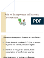 Role of Entrepreneur in Economic Development Slide 