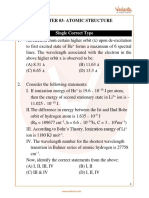 JEE Advanced Atomic Structure Important Questions