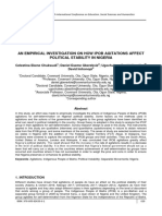 An Empirical Investigation On How Ipob Agitations Affect Political Stability in Nigeria