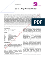 What The Body Does To A Drug: Pharmacokinetics