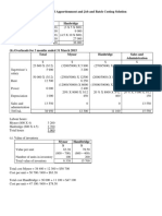 Allocation and Apportionment and Job and Batch Costing Worked Example Question 5