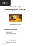 PRESENTATION SKILLS Participant Manual 2021