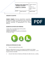 Procedimiento de ANDAMIOS COLGANTES