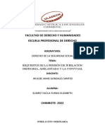 Requisitos de La Pensión de Jubilación Ordinaria, Adelantada y La Conyugal