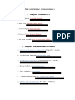 Orações Coordenadas e Subordinadas