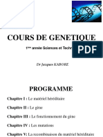 Chap0 - Introduction - Génétique - 1ère Année SB-1