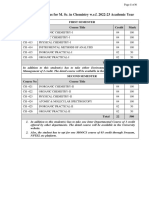 MSC Chemistry 1st Semester Syllabus Wef 2022-23