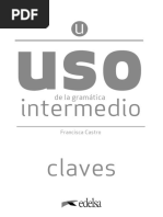 Uso de La Gramatica Intermedio 2020 Claves