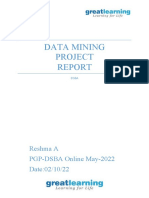 Data Mining Project Report - Reshma