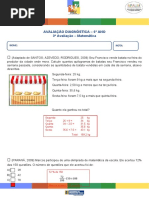 Avaliação Diagnóstica 3 - 6º Ano - MAT