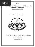 Industries) Feasibility Study of Establishment of University of Technology, Rawalpindi