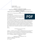 Decreto 3456 09 Reglamentacion Ley Mediacion Salta