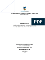 PROYECTO DE GRADO FINAL. Analisis Sobre Las Causas de Accidentalidad en La Vía Mosquera - Chía