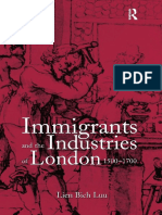 Immigrants and The Industries of London, 1500-1700