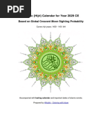 Global Islamic Calendar Year 2029 Ce