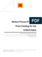 Kodak Motion Picture Products Price Catalog US