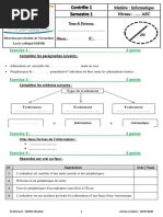 Controle 1 - Semestre 1 - 1 ASC