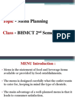 Menu Planning Unit-2