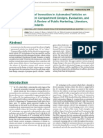 Effects of Innovation in Automated Vehicles On Occupant Compartment Designs, Evaluation, and Safety: A Review of Public Marketing, Literature, and Standards