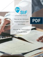 Manual de Utilizador Implementação SAP S - 4 HANA. Manual de Tesouraria Folha de Caixa