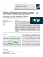 Development and Validation of A Green HPLC Method For The Analysis of