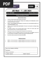 Jee Main - 1 - Jee 2024 - Paper