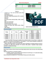 BP400 Diesel Generating Set: Standby Power 50Hz Prime Power 50Hz