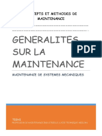 Concepts Et Methodes de Maintenance