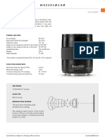 HCD 3,5/50-II: General Lens Data