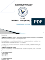 LAB 9 Antibiotics Susceptibility Tests 2nd 2020-2021