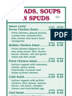 Soups Salads Spuds MENU