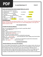 Ade 8 Ol Mock Exam 2 - Answer