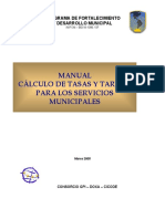 Manual Cálculo de Tasas y Tarifas Serviciios Municipales