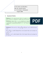 Laurent Series PDF