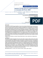 Efecto de La Pandemia de COVID-19 en El Comportamiento de La Economía Del Perú, 2020