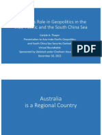 Thayer, Indo-Pacific Geopolitics and The South China Sea Disputes: Australian Perspective