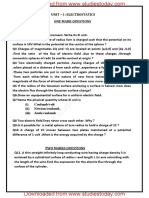 CBSE Class 12 Physics Worksheet - Electrostatistics