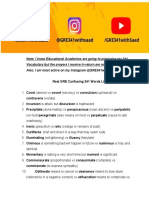 GRE 341 With Saad Vocabulary List.